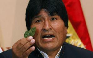 Evo Morales Coca Leaf