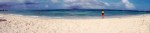 san andres colombia beach flag dress panorama